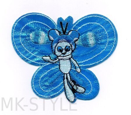 Термоаппликации "Бабочка" - 8,5 х 10,5 см.(хамелеон - синяя)
